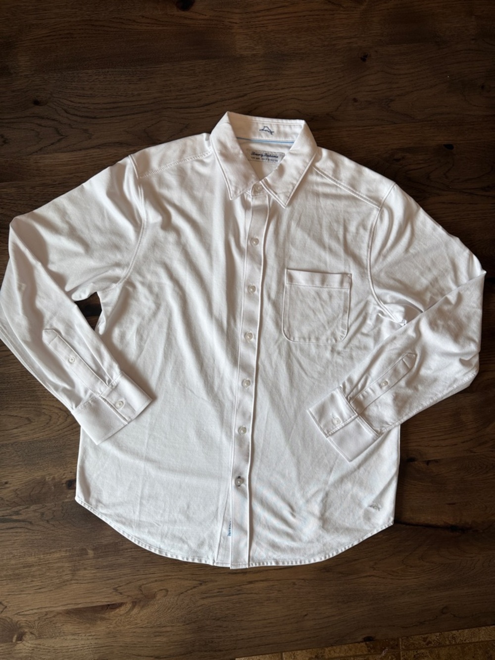 Tommy Bahama Men's Large White The San Lucio Stretch Long Sleeve Button Up Shirt